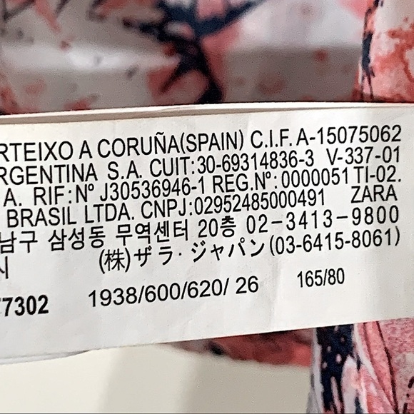 ZARA Girls Collection Pink/Pink Print Reversible Windbreaker Jacket Size 13/14 - Picture 11 of 11